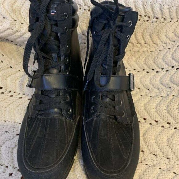 EUC USA United SOLE Athletics Men's Black Combat Boots Size 9 - Picture 4 of 11